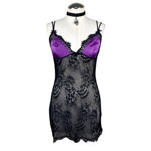 Victoria's Secret Sexy Little Thing Sheer Lace Slip Dress Goth Emo Alt Lingerie